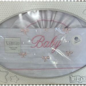 Sabanas cuna lazo rosa